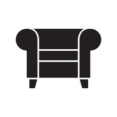 Armchair icon in glyph style