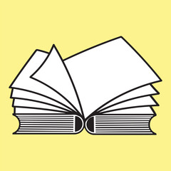 open book vector flat style illustration