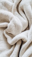 Soft Neutral Textured Fabric with Warm Cozy Feel for Design Use
