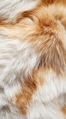 Obraz premium Soft Fur Texture with Shades of White and Orange for Textile Design