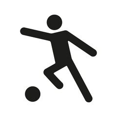 Football training icon in glyph style