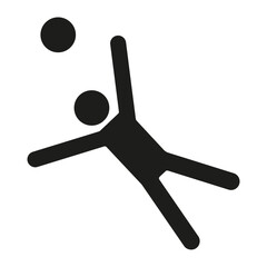 Football training icon in glyph style