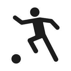 Football training icon in glyph style