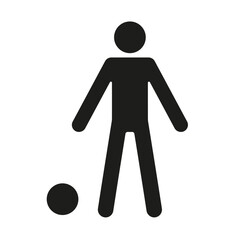 Football training icon in glyph style