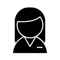 Secretary icon in glyph style