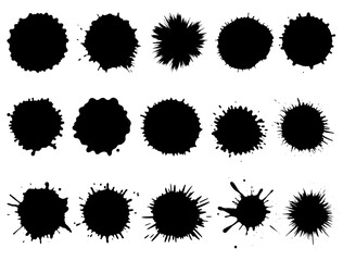 PAINT SPLASH SILHOUETTE ON WHITE BACKGROUND