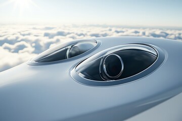 Futuristic Airplane Engine Detail