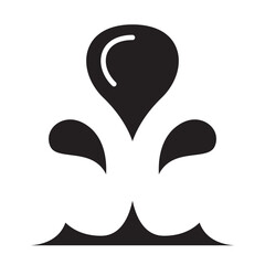 Water icon in glyph style