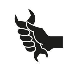 Wrench icon in glyph style