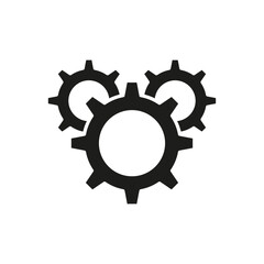 Gear icon in glyph style