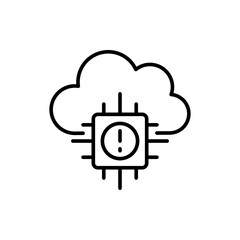 System error outline icons, minimalist vector illustration ,simple transparent graphic element .Isolated on white background