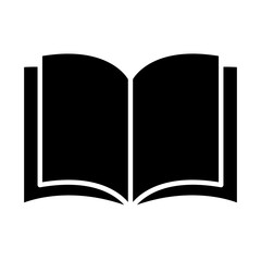 Book icon in glyph style