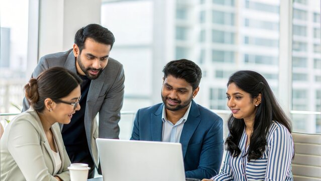 Indian Corporate Team Brainstorming Ideas
