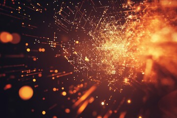 Animating mathematical equations and formulas over a dynamic orange and yellow background, Animating mathematical equations and formulas over abstract dark background