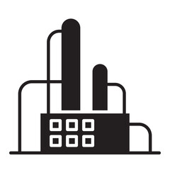 Obraz premium Factory icon in glyph style