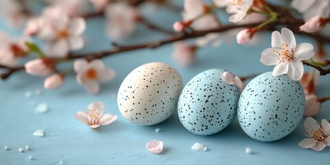 Obraz premium Easter egg wallpaper pictures In the theme of blue and Easter