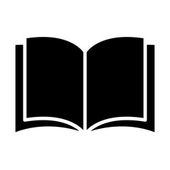 Book icon in glyph style