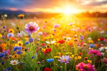 Floral left-edge design, perfect for copy.