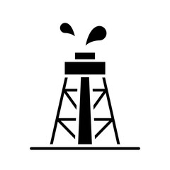 Oil industry icon in glyph style