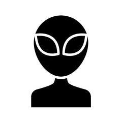 Alien icon in glyph style