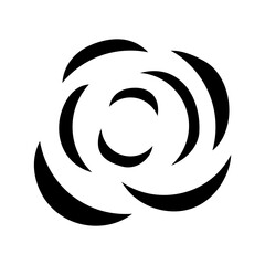 Obraz premium Rose icon in glyph style