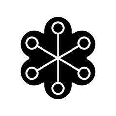 sakura icon in glyph style