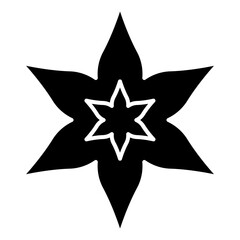 Flower icon in glyph style