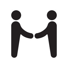 Friendship icon in glyph style