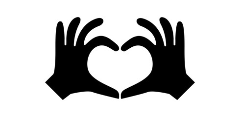 Love icon in glyph style