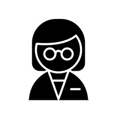 Teacher icon in glyph style