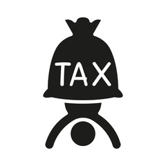 Tax burden icon in glyph style