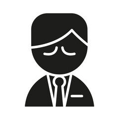 Sad icon in glyph style