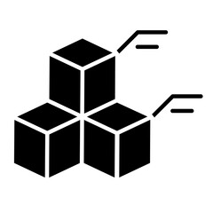 Data diagram icon in glyph style