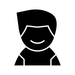 Boy icon in glyph style