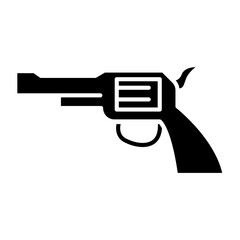 Gun icon in glyph style
