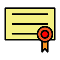 Fototapeta premium Academic Certificate Vector Filled Icon Design