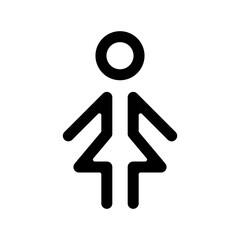 Female icon in glyph style