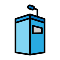 Debate Podium Vector Filled Icon Design
