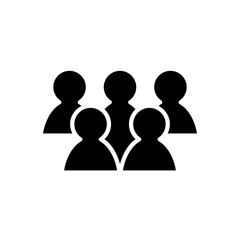 People icon in glyph style