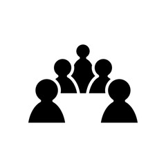 People icon in glyph style