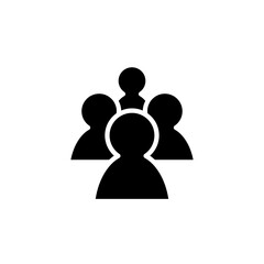 People icon in glyph style