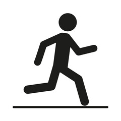 Running icon in glyph style