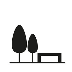 bench icon in glyph style