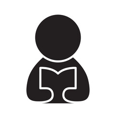 Learning icon in glyph style