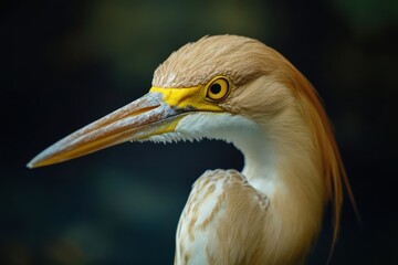 Obraz premium Golden heron gracefully showcases its striking features in natural habitat, Golden heron in natural habitat ardeola ralloides Slow motion