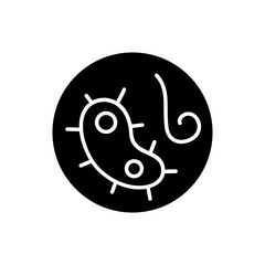HIV virus icon in glyph style
