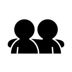 Lover icon in glyph style