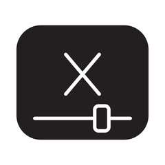 Porn icon in glyph style