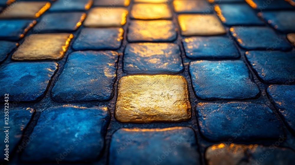 Poster vibrant mosaic masterpiece: a close-up study of colorful and intricate tile patterns with textures a