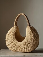 Unique Round Straw Bag with a Bohemian and Sustainable Aesthetic